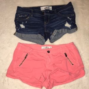 2 pairs of Hollister shorts